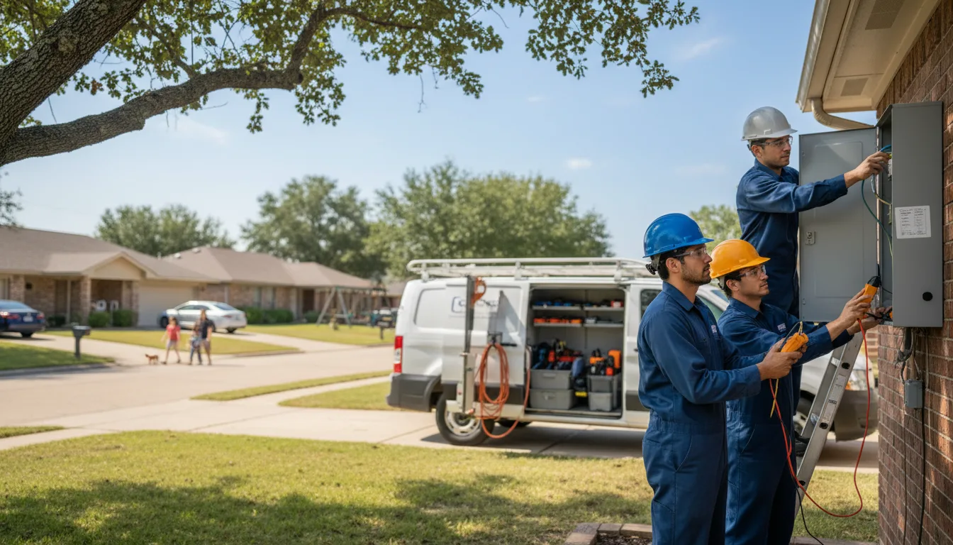Certified electrician providing emergency electrical services in Medina, TX